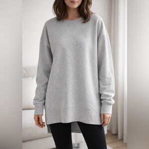 Terra & Sky Lightweight Terry Sweatshirt Heather Gray 3X Plus Spring sweatshirt
